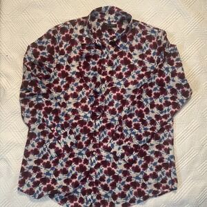 Banana Republic Women's Dillon Blouse Long Sleeve XL Floral Ruffle Office Career